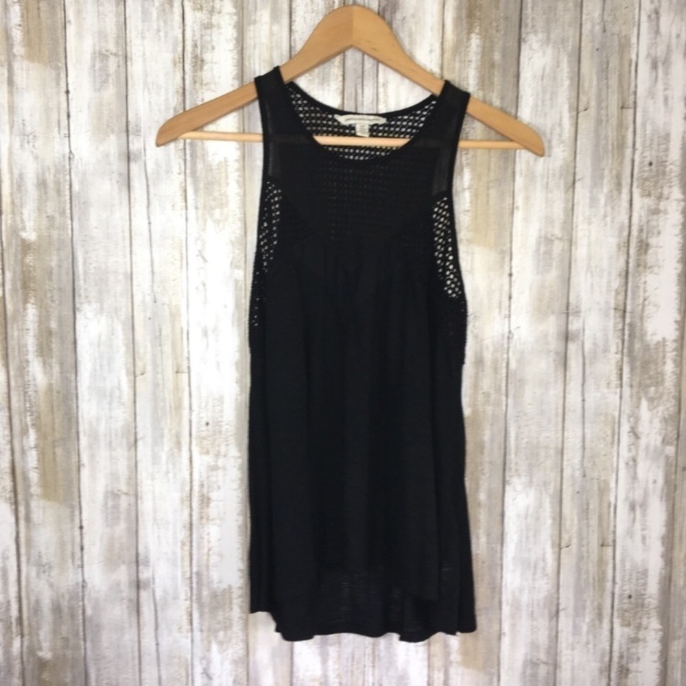 American Eagle Black Mesh Tank